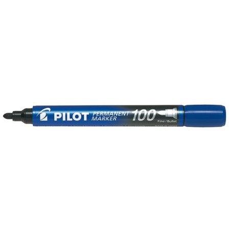 Marcador permanente SCA 100 Pilot - Punta cónica - Trazo 1 mm - Color azul