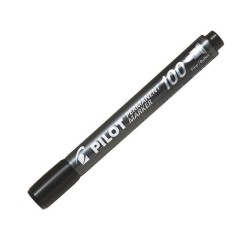 Marcador permanente SCA 100 Pilot - Punta cónica - Trazo 1 mm - Color negro