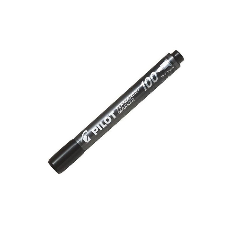 Marcador permanente SCA 100 Pilot - Punta cónica - Trazo 1 mm - Color negro