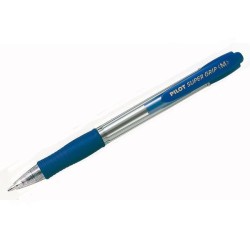 Bolígrafo retráctil Pilot Super Grip - Trazo 0,4 mm - Color azul