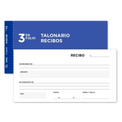 TALONARIO LIDERPAPEL RECIBOS 3/F  ORIGINAL T136 SIN MATRIZ
