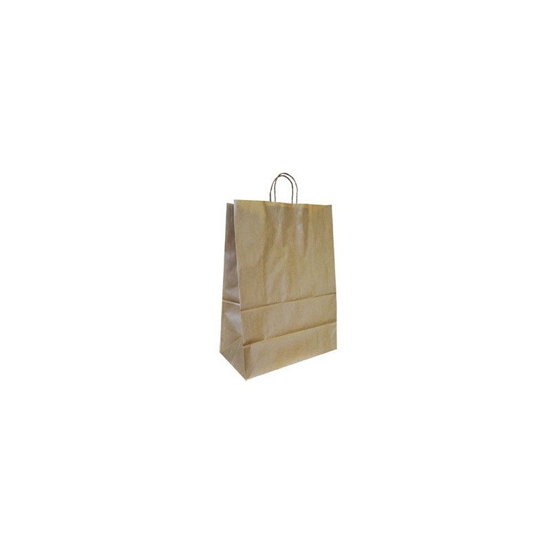 BOLSA KRAFT Q-CONNECT NATURAL ASA RETORCIDA 270X120X360 MM (PACK INDIVISIBLE 25 UDS)