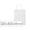 BOLSA PAPEL Q-CONNECT CELULOSA BLANCO L CON ASA RETORCIDA 320X400X14 MM (PACK INDIVISIBLE 25 UDS)