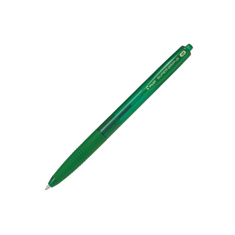 Bolígrafo retráctil Pilot Super Grip G - Trazo 0,4 mm - Color verde Bolígrafo retráctil Pilot Super Grip G - Trazo 0,4 mm - Color verde