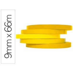 CINTA ADHESIVA Q-CONNECT 66M X 9MM AMARILLA PARA CERRAR BOLSAS