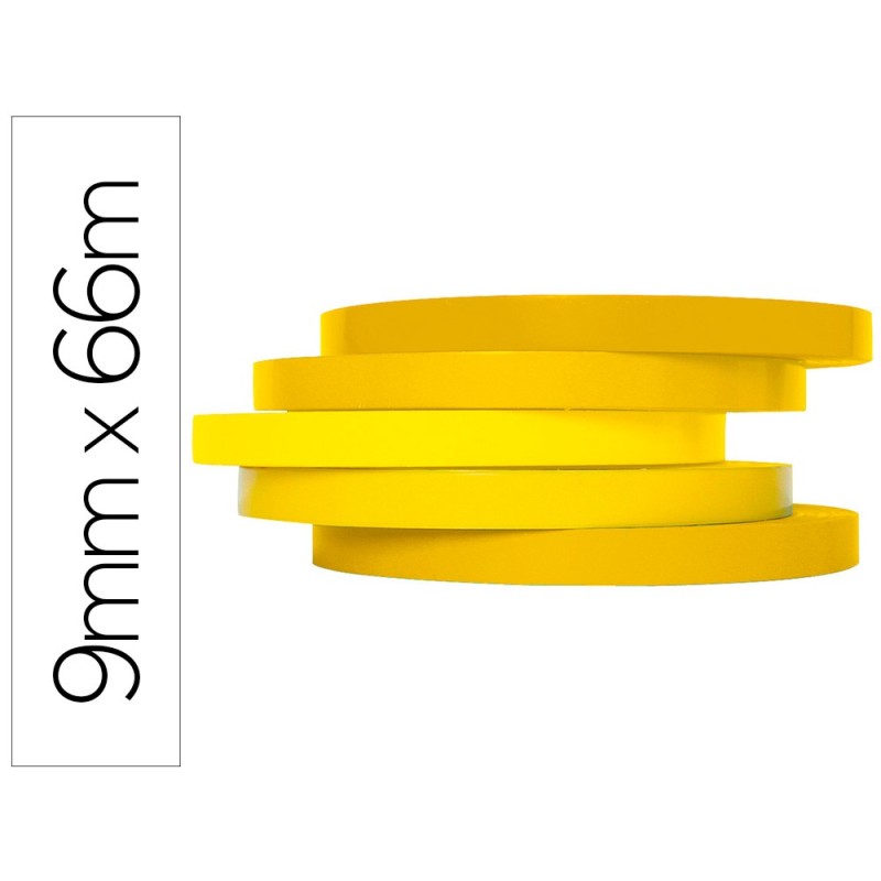 CINTA ADHESIVA Q-CONNECT 66M X 9MM AMARILLA PARA CERRAR BOLSAS