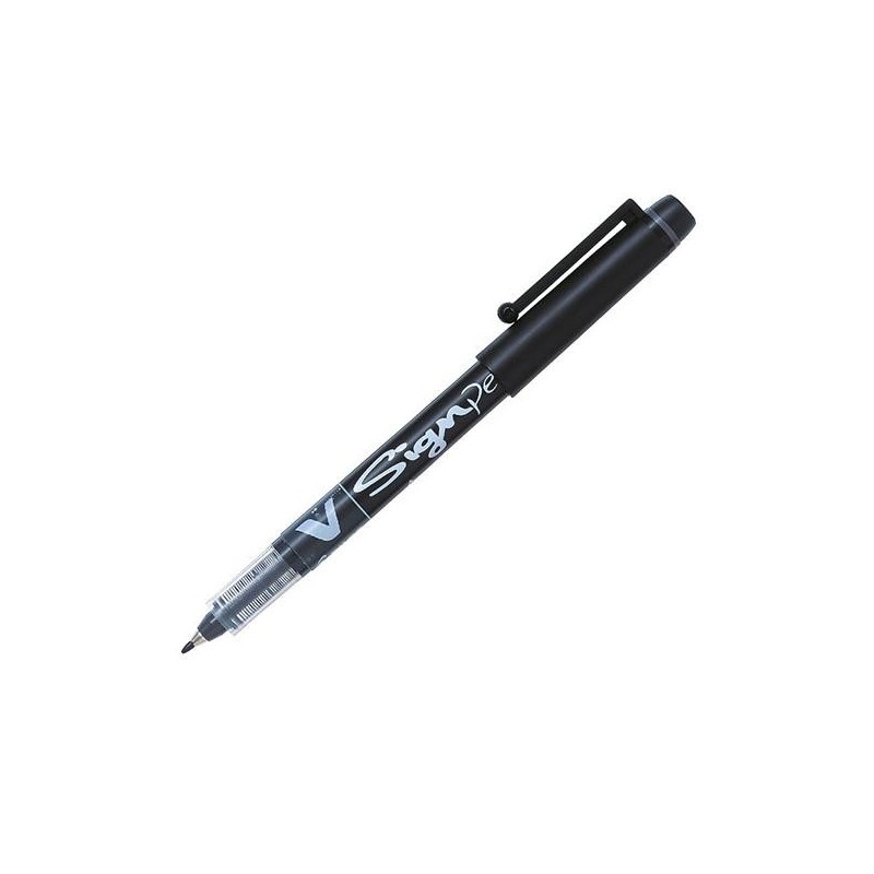 Rotulador Pilot V Sign Pen - Punta de fibra - Trazo 0,6 mm - Color negro Rotulador Pilot V Sign Pen - Punta de fibra - Trazo 0,6 mm - Color negro