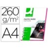 PAPEL Q-CONNECT FOTO GLOSSY DIN A4 ALTA CALIDAD DIGITAL PHOTO -PARA INK-JET BOLSA DE 50 HOJAS DE 260 GR