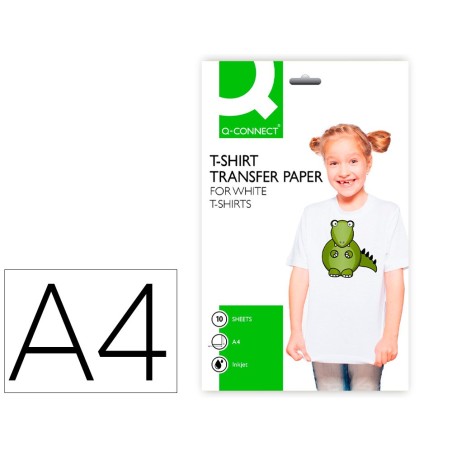 PAPEL Q-CONNECT TRANSFERENCIA PARA TELA KF01430 DIN A4 -BOLSA DE 10 HOJAS