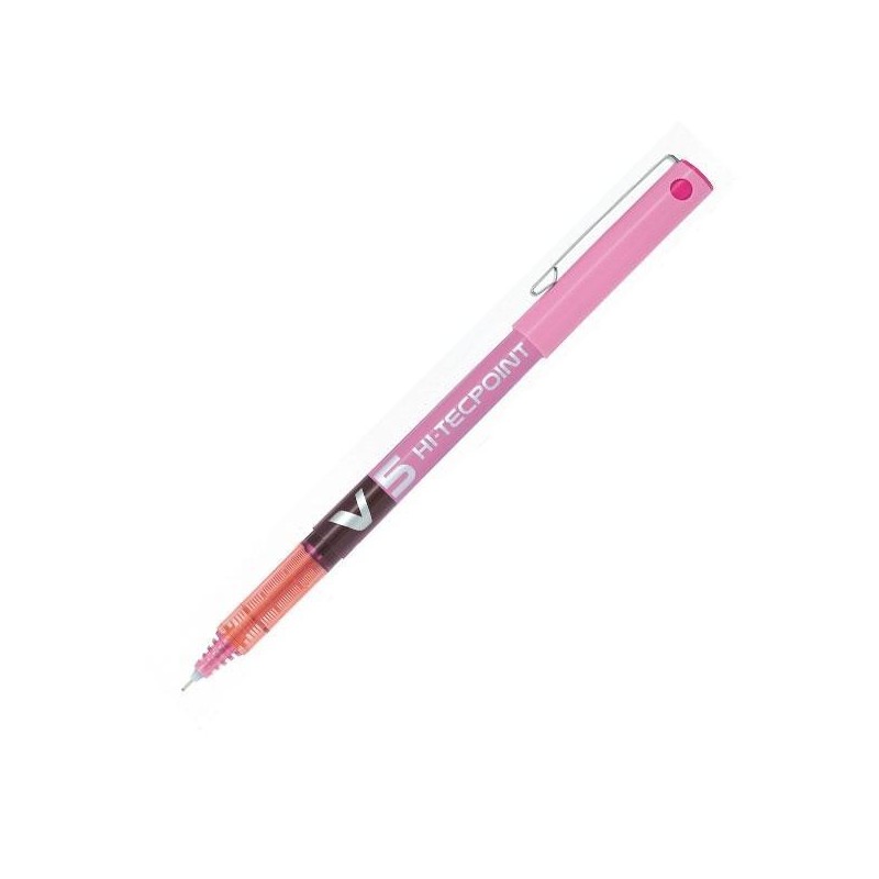 Rotulador Pilot V5 - Trazo 0,3 mm - Color rosa