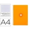 CUADERNO ESPIRAL LIDERPAPEL A4 ANTARTIK TAPA DURA 80H 90GR CUADRO 4MM CON MARGEN COLOR MOSTAZA