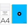 CUADERNO ESPIRAL LIDERPAPEL A4 MICRO ANTARTIK TAPA FORRADA 120H 100 GR HORIZONTAL 5 BANDAS 4 TALADROS COLOR AZUL