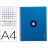 CUADERNO ESPIRAL LIDERPAPEL A4 MICRO ANTARTIK TAPA FORRADA 80H 90 GR CUADRO 5MM 1 BANDA 4 TALADROS AZUL OSCURO