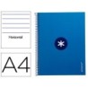 CUADERNO ESPIRAL LIDERPAPEL A4 MICRO ANTARTIK TAPA FORRADA80H 90 GR HORIZONTAL 1 BANDA 4 TALADROS COLOR AZUL OSCURO