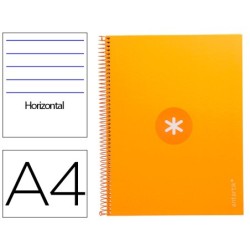 CUADERNO ESPIRAL LIDERPAPEL A4 MICRO ANTARTIK TAPA FORRADA80H 90 GR HORIZONTAL 1 BANDA 4 TALADROS COLOR MOSTAZA