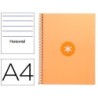 CUADERNO ESPIRAL LIDERPAPEL A4 MICRO ANTARTIK TAPA FORRADA80H 90 GR HORIZONTAL 1 BANDA 4 TALADROS COLOR AMARILLO CLAR
