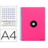 CUADERNO ESPIRAL LIDERPAPEL A4 MICRO ANTARTIK TAPA DURA 80H 100 GR CUADRO 5MM SIN BANDAS 4 TALADROS COLOR ROSA FLUOR