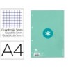 RECAMBIO LIDERPAPEL A4 ANTARTIK 80 HOJAS 90G/M2 CUADRO 5 MM 4 TALADROS 1 BANDA MARCO COLOR MENTA