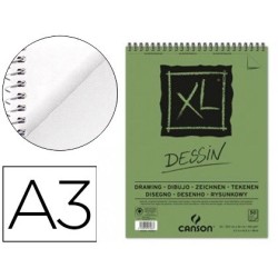 BLOC DIBUJO CANSON XL DESSIN DIN A3 LISO MICROPERFORADO ESPIRAL 29,7X42 CM 50 HOJAS 160 GR