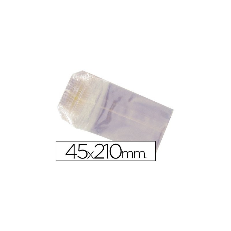 BOLSAS CELOFAN 45X210 MM PAQUETE 100 UNIDADES
