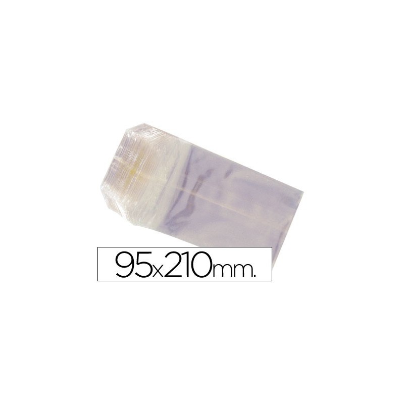 BOLSAS CELOFAN 95X210 MM PAQUETE 100 UNIDADES