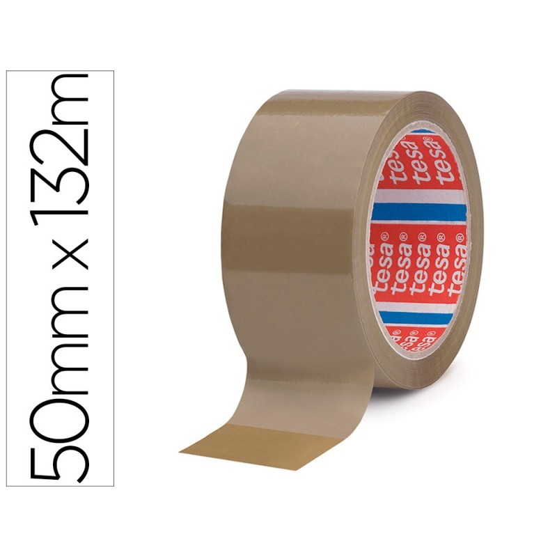 CINTA ADHESIVA TESA MARRON PP 132 MT X 50 MM PARA EMBALAJE