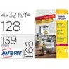 ETIQUETA ADHESIVA AVERY POLIESTER BLANCO 99,1X139 MM PARA IMPRESORA LASER PACK DE 32 UNIDADES