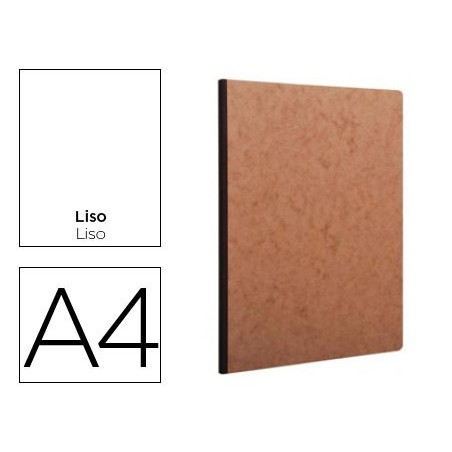 LIBRETA AGE-BAG TAPA CARTULINA LOMO COSIDO LISO 96 HOJAS COLOR HAVANA 210X297 MM