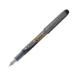 Pluma Pilot V-Pen Silver - Trazo 0,4 mm - Color azul