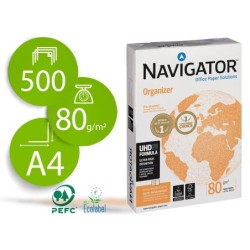 PAPEL FOTOCOPIADORA NAVIGATOR DIN A4 80 GRAMOS -4 TALADROS PAPEL MULTIUSO INK-JET Y LASERPAQUETE DE 500 HOJAS