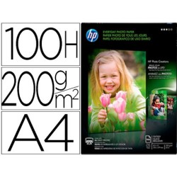 PAPEL HP PHOTO SEMI-GLOSSY 200G/M2 DIN A4 100H