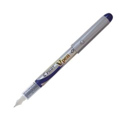 Pluma Pilot V-Pen Silver - Trazo 0,4 mm - Color negro