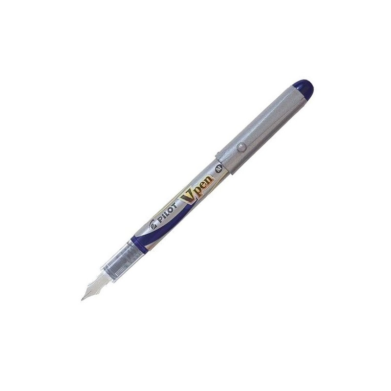 Pluma Pilot V-Pen Silver - Trazo 0,4 mm - Color negro