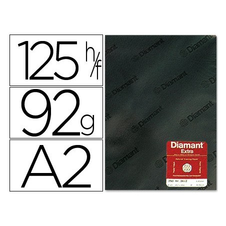 PAPEL VEGETAL DIAMANT DIN A2 92 GR HOJA (PACK INDIVISIBLE 125 UDS)
