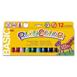 Témpera sólida Playcolor One - Colores surtidos - Estuche 12 ud