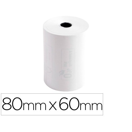 ROLLO SUMADORA EXACOMPTA TERMICO 80 MM X 60 MM 48 G/M2 (PACK INDIVISIBLE 10 UDS)
