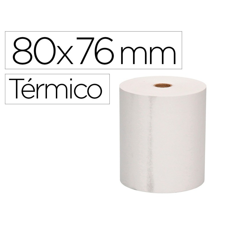 ROLLO SUMADORA EXACOMPTA TERMICO 80 MM X 70 MM 55 G/M2 SIN BISFENOL A (PACK INDIVISIBLE 6 UDS)