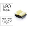 SOPORTE BLOC DE NOTAS ADHESIVAS QUITA Y PON POST-IT SUPER STICKY Z NOTES COLOR NEGRO CON 1 BLOC 76X76 MM