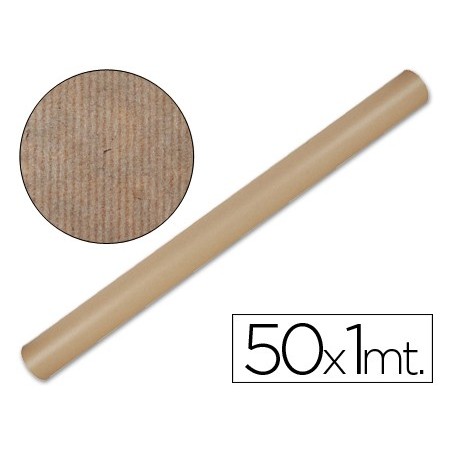 PAPEL KRAFT LIDERPAPEL MARRON ROLLO 50X1 MT