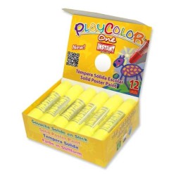 Témpera sólida Playcolor One - Color amarillo - Caja 12 ud