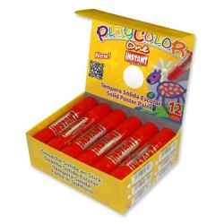 Témpera sólida Playcolor One - Color rojo - Caja 12 ud