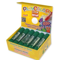 Témpera sólida Playcolor One - Color verde oscuro - Caja 12 ud