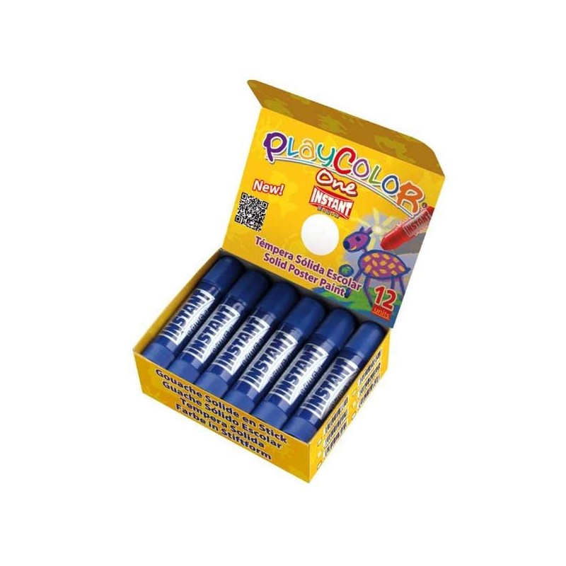Témpera sólida Playcolor One - Color azul oscuro - Caja 12 ud