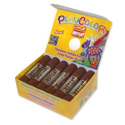 Témpera sólida Playcolor One - Color marrón - Caja 12 ud