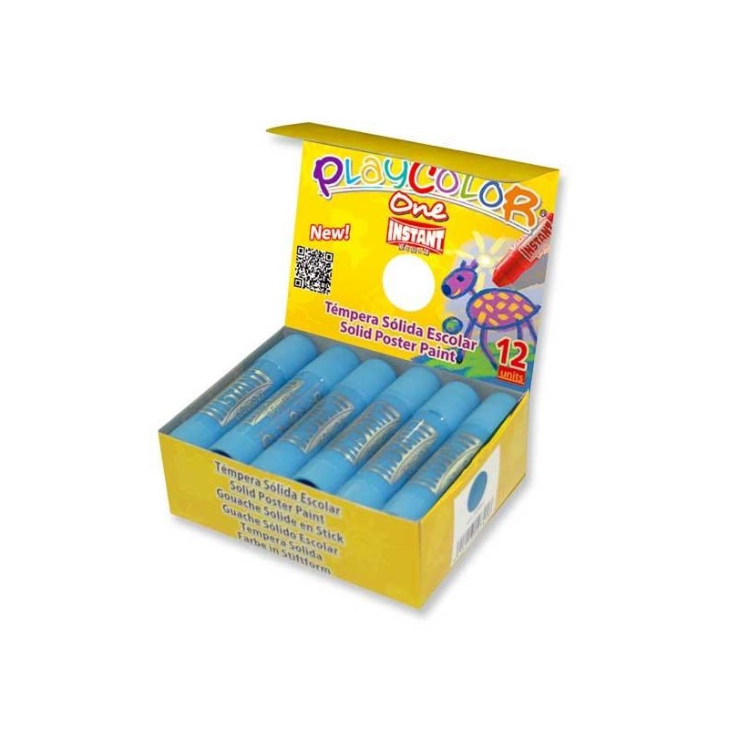 Témpera sólida Playcolor One - Color azul claro - Caja 12 ud Témpera sólida Playcolor One - Color azul claro - Caja 12 ud