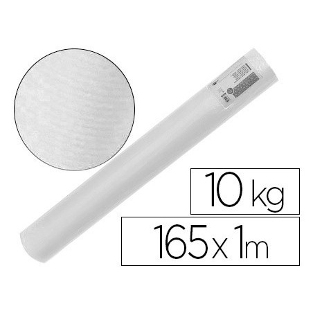 PAPEL KRAFT VERJURADO LIDERPAPEL BLANCO 166MT 60GR BOBINA 10KG