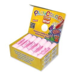 Témpera sólida Playcolor One - Color rosa - Caja 12 ud