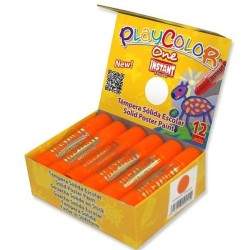 Témpera sólida Playcolor One - Color naranja - Caja 12 ud