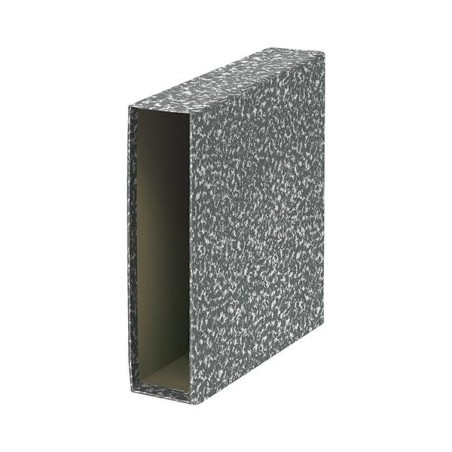 Caja archivador A-Z Dequa - A4 - Lomo 75 mm - Jaspeado gris