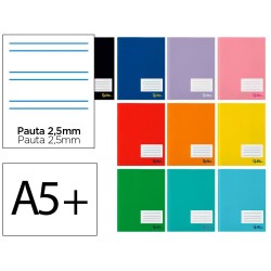 LIBRETA LIDERPAPEL SMART A5 PLUS 32 HOJAS 75GR PAUTA 5 2.5MM CON MARGEN
